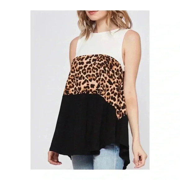 🆕Beeson River Playful Color Block Sleeveless Tunic Top S🆕 - Picture 2 of 6